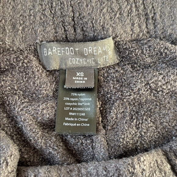 Barefoot Dreams CozyChic Lite Seamed Track Pant Charcoal Size XS - Picture 3 of 8